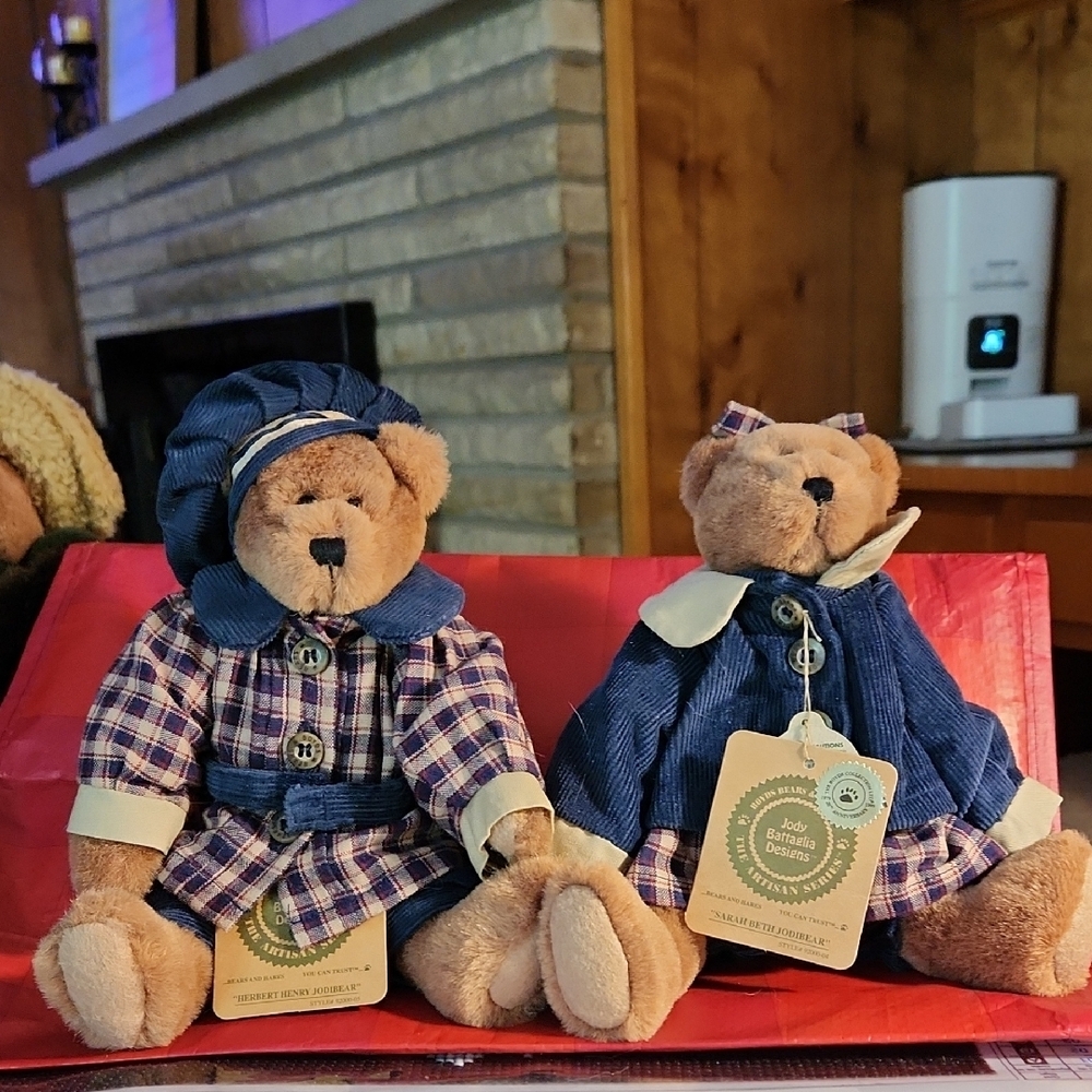 Plaid and Denim Teddy Bear Set